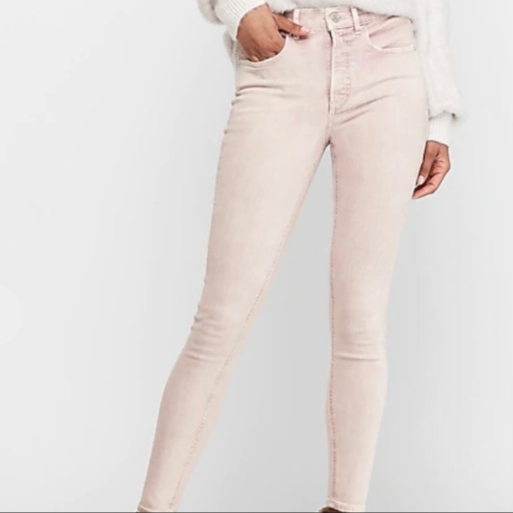 Express Denim Perfect High Rise Ankle Leggings 10R